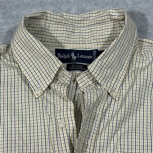 RALPH LAUREN  Yellow Checkered BUTTON SHIRT Size Large‎ Blaire
